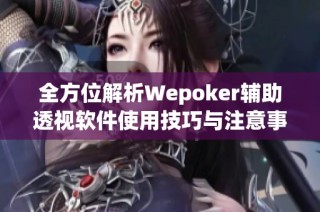 全方位解析Wepoker辅助透视软件使用技巧与注意事项