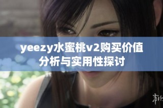 yeezy水蜜桃v2购买价值分析与实用性探讨