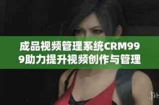 成品视频管理系统CRM999助力提升视频创作与管理效率