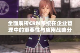 全面解析CRM系统在企业管理中的重要性与应用战略分析