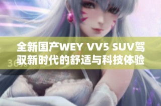 全新国产WEY VV5 SUV驾驭新时代的舒适与科技体验