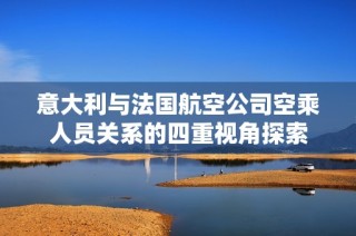 意大利与法国航空公司空乘人员关系的四重视角探索