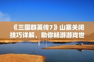 《三国群英传7》山寨关闭技巧详解，助你畅游游戏世界