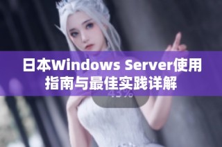 日本Windows Server使用指南与最佳实践详解