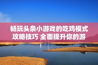 畅玩头条小游戏的吃鸡模式攻略技巧 全面提升你的游戏水平与胜率