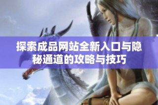 探索成品网站全新入口与隐秘通道的攻略与技巧