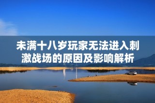 未满十八岁玩家无法进入刺激战场的原因及影响解析