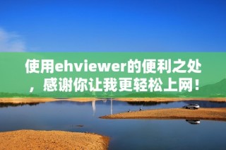 使用ehviewer的便利之处，感谢你让我更轻松上网！