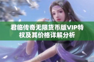 君临传奇无限货币版VIP特权及其价格详解分析