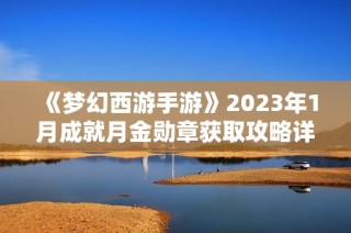 《梦幻西游手游》2023年1月成就月金勋章获取攻略详解