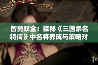 智勇双全：探秘《三国杀名将传》中名将养成与策略对抗之道