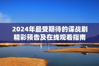 2024年最受期待的谍战剧精彩预告及在线观看指南