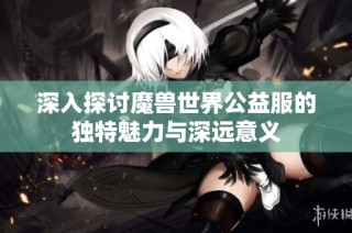 深入探讨魔兽世界公益服的独特魅力与深远意义