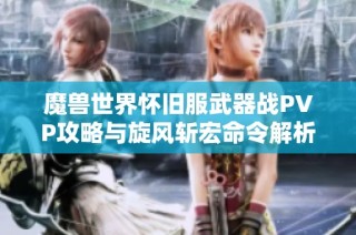 魔兽世界怀旧服武器战PVP攻略与旋风斩宏命令解析