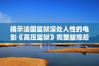 揭示法国监狱深处人性的电影《高压监狱》完整版观后感与解析