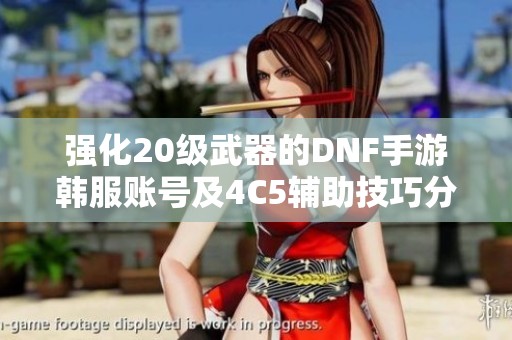 强化20级武器的DNF手游韩服账号及4C5辅助技巧分享