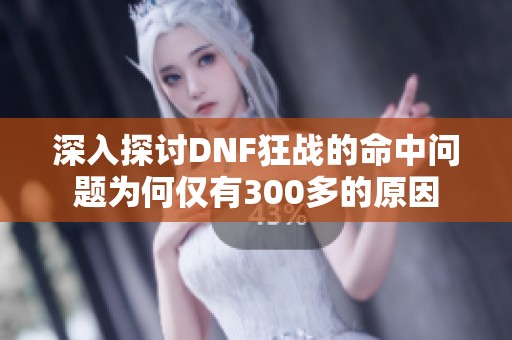 深入探讨DNF狂战的命中问题为何仅有300多的原因