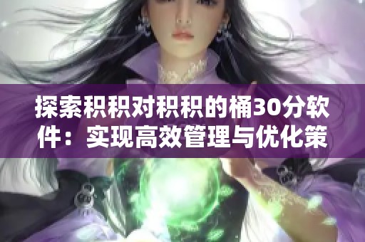 探索积积对积积的桶30分软件：实现高效管理与优化策略