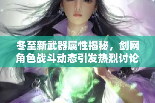 冬至新武器属性揭秘，剑网角色战斗动态引发热烈讨论