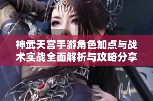 神武天宫手游角色加点与战术实战全面解析与攻略分享