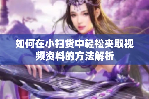 如何在小扫货中轻松夹取视频资料的方法解析