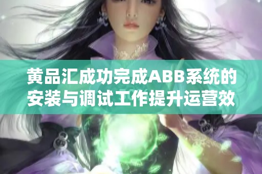 黄品汇成功完成ABB系统的安装与调试工作提升运营效率