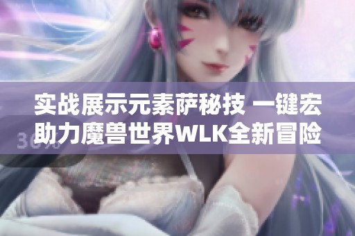 实战展示元素萨秘技 一键宏助力魔兽世界WLK全新冒险体验