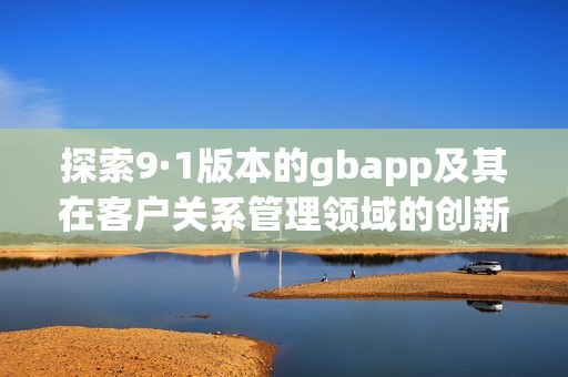 探索9·1版本的gbapp及其在客户关系管理领域的创新与应用