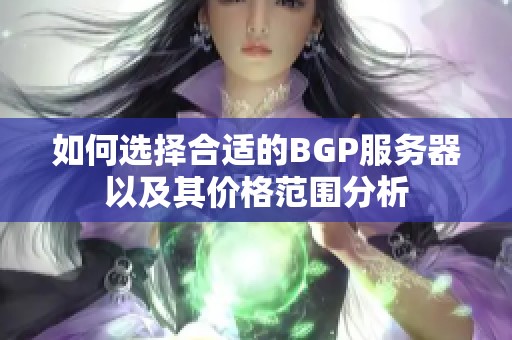 如何选择合适的BGP服务器以及其价格范围分析