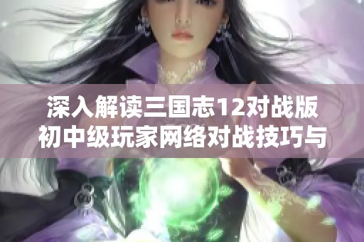 深入解读三国志12对战版初中级玩家网络对战技巧与策略