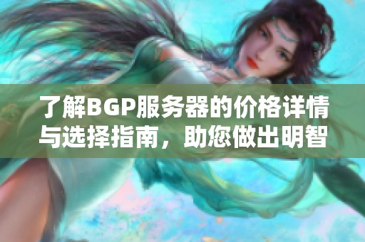 了解BGP服务器的价格详情与选择指南，助您做出明智决策