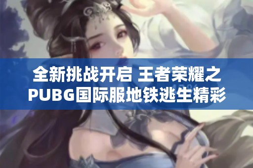 全新挑战开启 王者荣耀之PUBG国际服地铁逃生精彩玩法解析