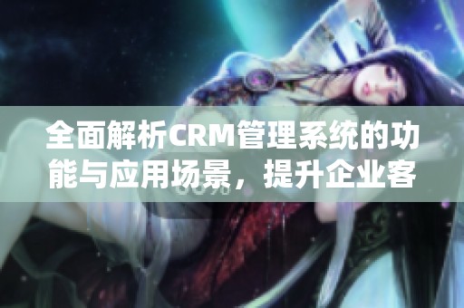 全面解析CRM管理系统的功能与应用场景，提升企业客户关系管理效率