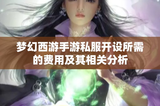 梦幻西游手游私服开设所需的费用及其相关分析