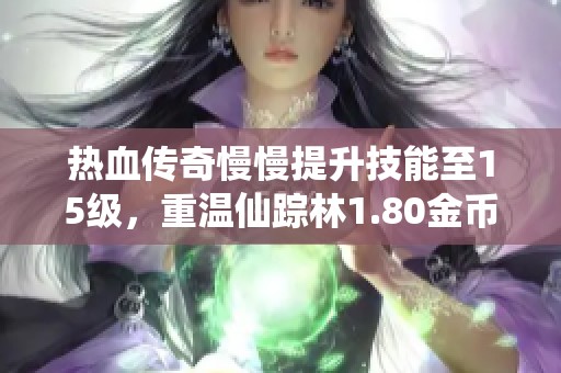 热血传奇慢慢提升技能至15级，重温仙踪林1.80金币复古经典