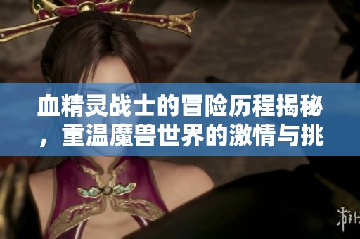 血精灵战士的冒险历程揭秘，重温魔兽世界的激情与挑战